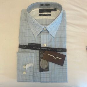 Black Brown dress shirt 17 33